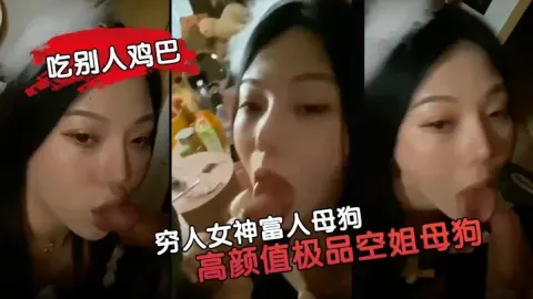 穷人女神富人母狗高颜值极品空姐母狗属性拉你的女神就是这样吃别人鸡巴的